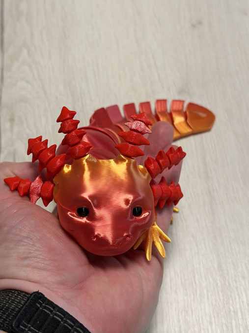 Axolotl – ohybná figúrka v rôznych farebných variantoch