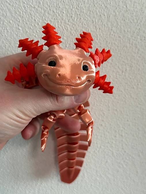 Axolotl – ohybná figúrka v rôznych farebných variantoch