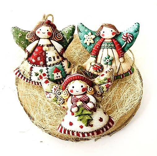 Anjeli s rolničkami v krabičke, 3 ks (sada 2)