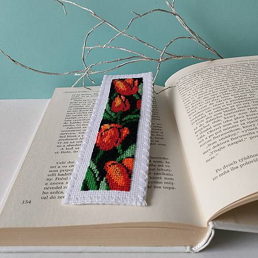 Papiernictvo - Záložka do knihy: Tulipány - 18041220_