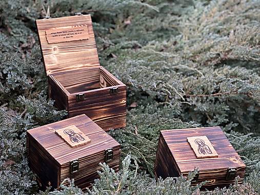 Nábytok - Drevená  truhlica-Váš motív set 3ks - 18041119_