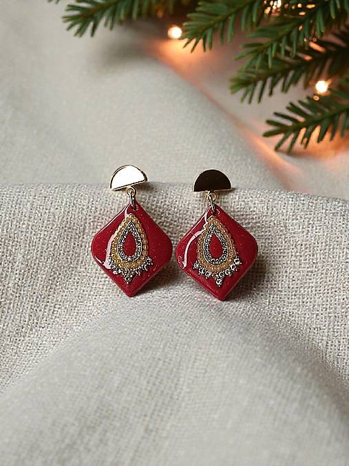 Náušnice - Perlová poézia - náušnice z modelovacej hmoty (Strofa II.) - 18042474_