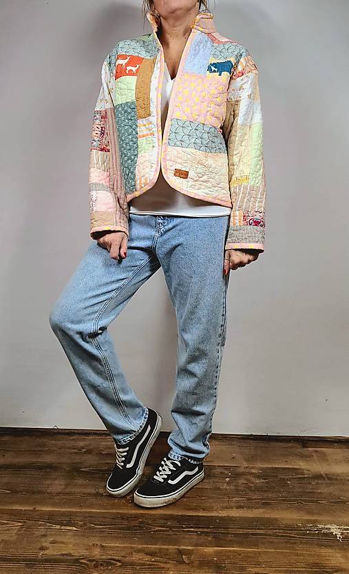 Trendy sešívaná bunda/ casual