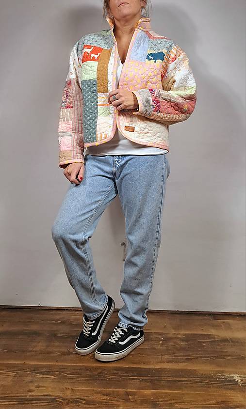 Trendy sešívaná bunda/ casual