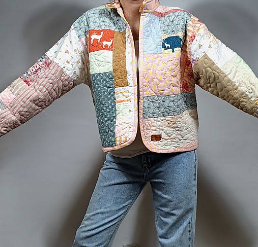 Trendy sešívaná bunda/ casual