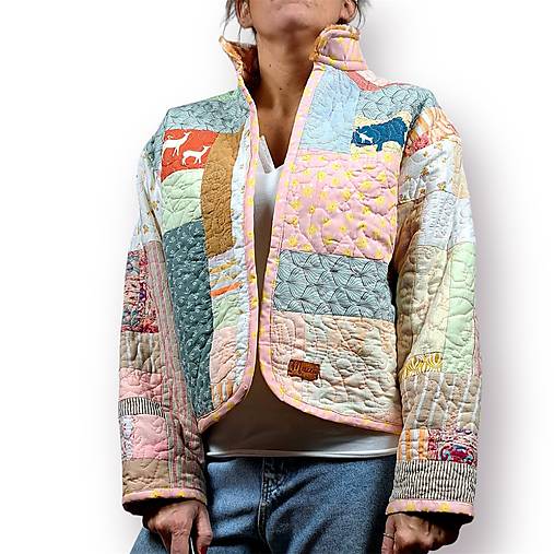 Trendy sešívaná bunda/ casual