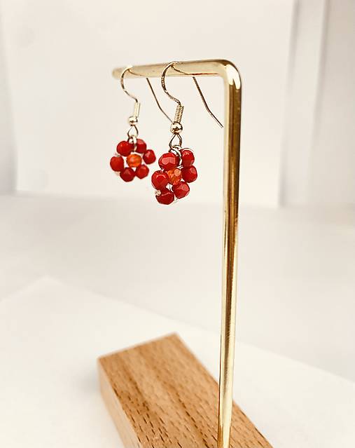 Korálkové visací náušnice  Fiori 3