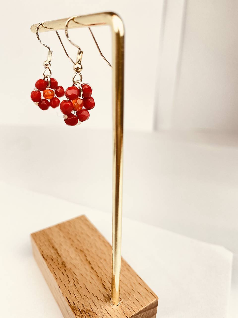 Korálkové visací náušnice  Fiori 3