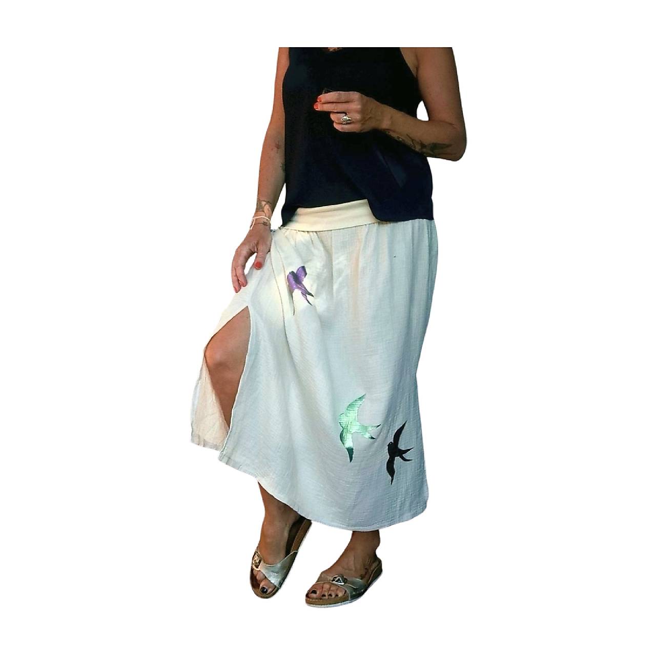 Sukně vanila - mušelín