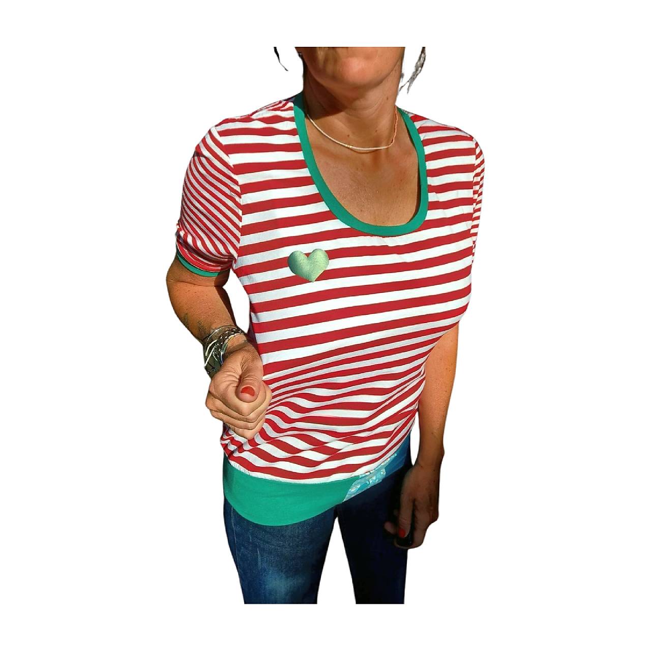 Tričko pruhy O.K. 8