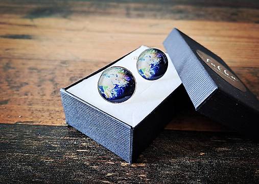 Pánske šperky - Manžetové gombíky ,,zemeguľa" - 18044437_