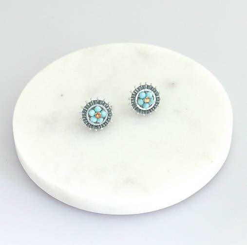 Napichovacie kruhy s Larimarmi (Ag925)