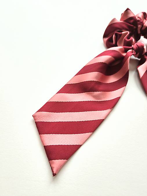 Maxi scrunchie asymetrická (Červeno-ružová)
