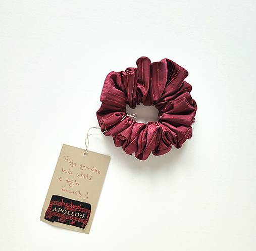 Basic MAXI scrunchie (Bordová)