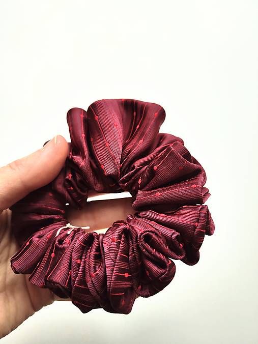 Basic MAXI scrunchie (Bordová)