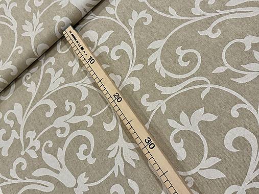 BAVLNA DEKOR / BIELY ORAMENT NA REŽNOM PODKLADE