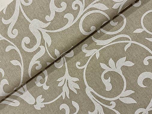 BAVLNA DEKOR / BIELY ORAMENT NA REŽNOM PODKLADE