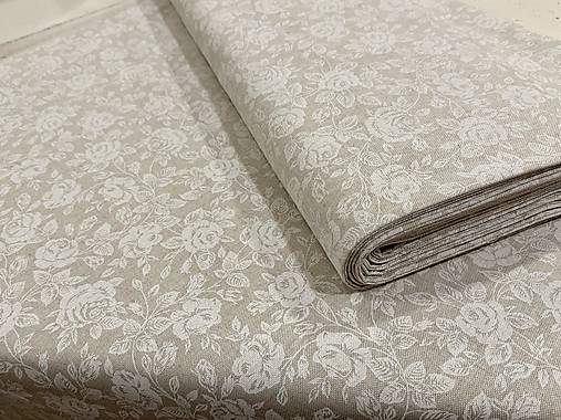 BAVLNA DEKOR / BIELA RUŽA NA REŽNOM PODKLADE