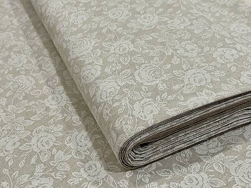 BAVLNA DEKOR / BIELA RUŽA NA REŽNOM PODKLADE