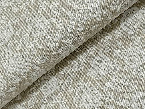 BAVLNA DEKOR / BIELA RUŽA NA REŽNOM PODKLADE