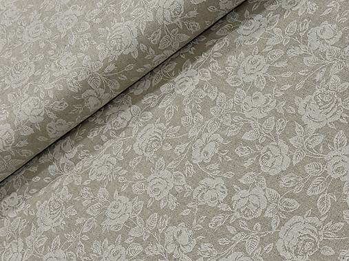 BAVLNA DEKOR / BIELA RUŽA NA REŽNOM PODKLADE