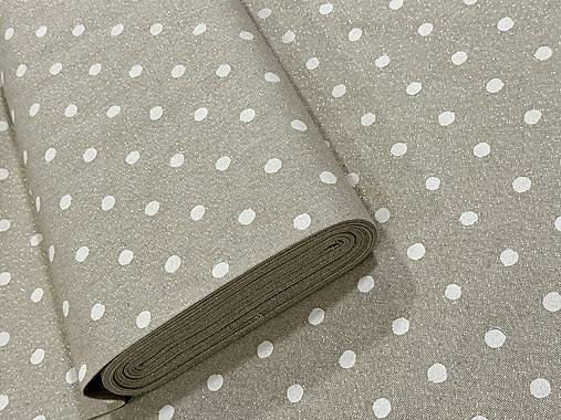 BAVLNA DEKOR /BIELA BODKA NA ZLATOM PODKLADE