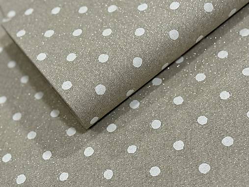 BAVLNA DEKOR /BIELA BODKA NA ZLATOM PODKLADE