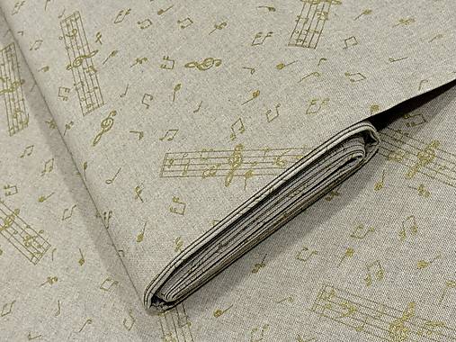 BAVLNA DEKOR / ZLATÉ NOTY NA REŽNOM PODKLADE