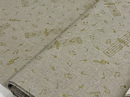BAVLNA DEKOR / ZLATÉ NOTY NA REŽNOM PODKLADE