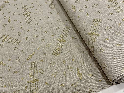 BAVLNA DEKOR / ZLATÉ NOTY NA REŽNOM PODKLADE