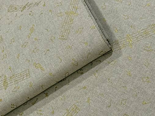 BAVLNA DEKOR / ZLATÉ NOTY NA REŽNOM PODKLADE