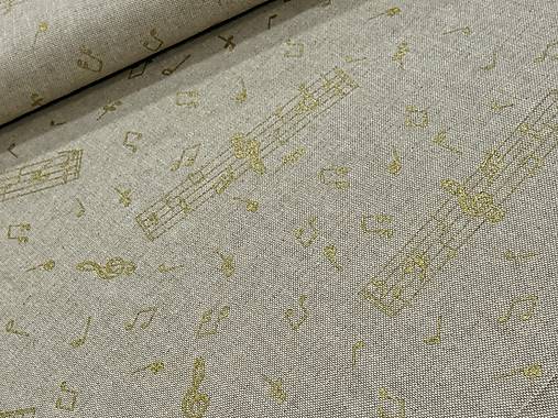 BAVLNA DEKOR / ZLATÉ NOTY NA REŽNOM PODKLADE