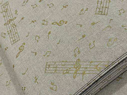 BAVLNA DEKOR / ZLATÉ NOTY NA REŽNOM PODKLADE