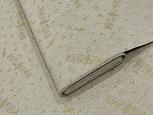 BAVLNA DEKOR / ZLATÉ NOTY NA REŽNOM PODKLADE