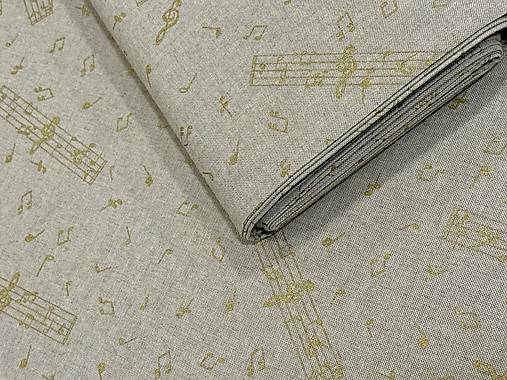 BAVLNA DEKOR / ZLATÉ NOTY NA REŽNOM PODKLADE