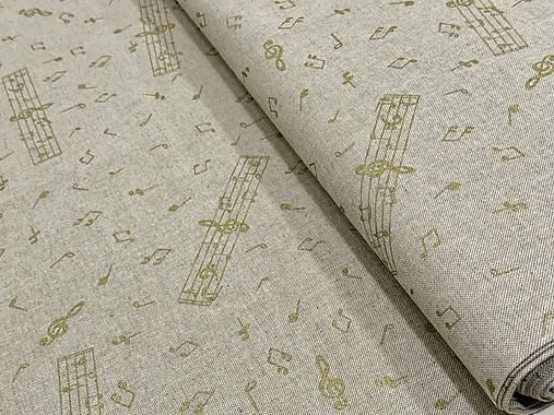 BAVLNA DEKOR / ZLATÉ NOTY NA REŽNOM PODKLADE
