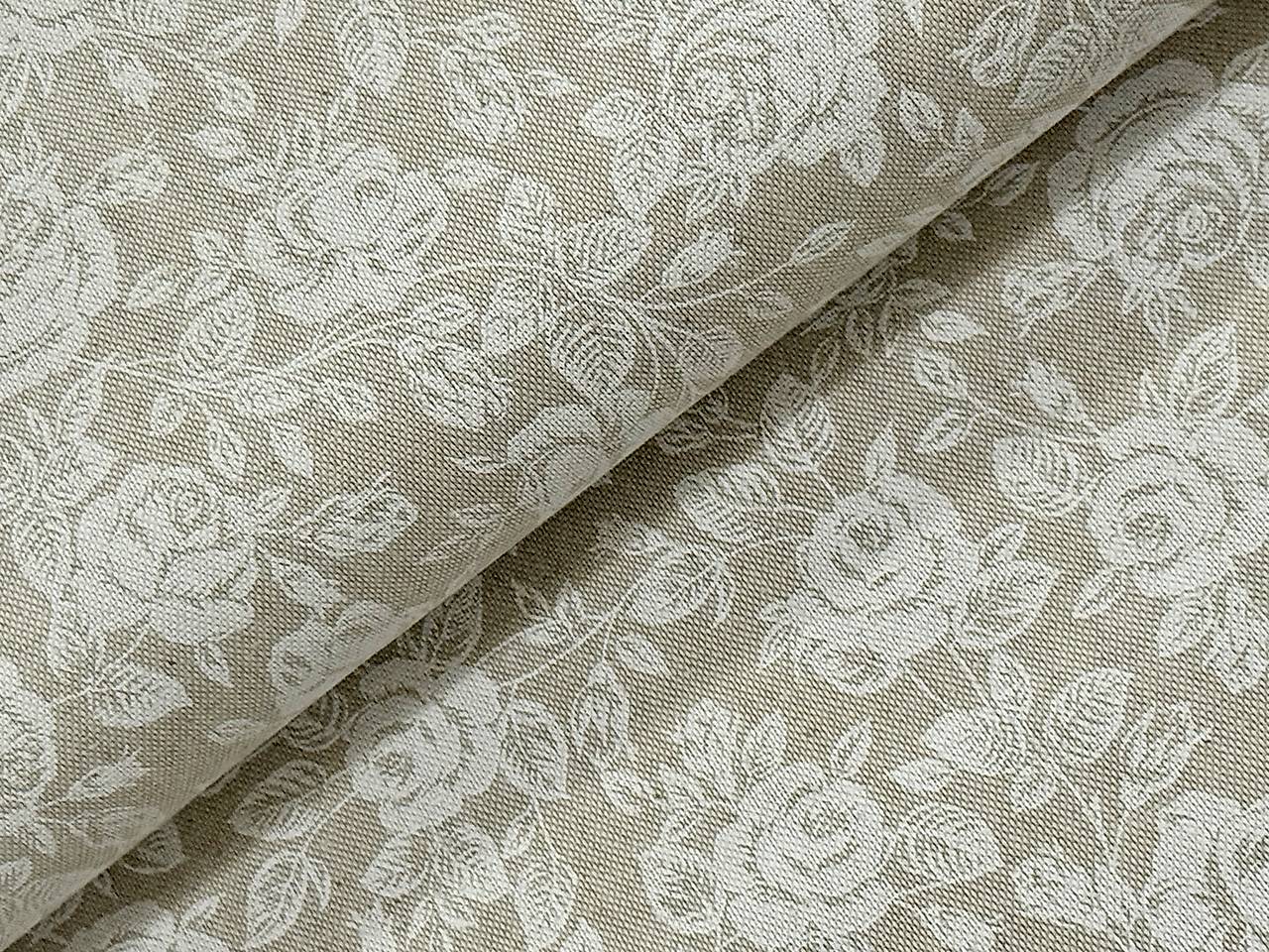 BAVLNA DEKOR / BIELA RUŽA NA REŽNOM PODKLADE