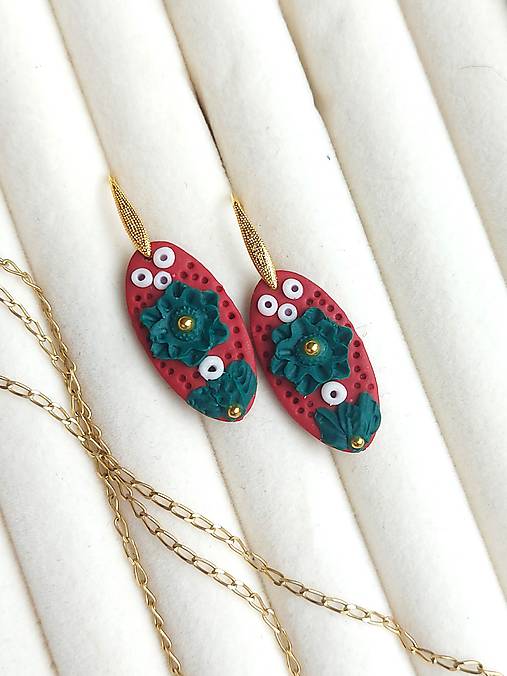 Náušnice - Vianočné čaro - náušnice z modelovacej hmoty - 18044213_