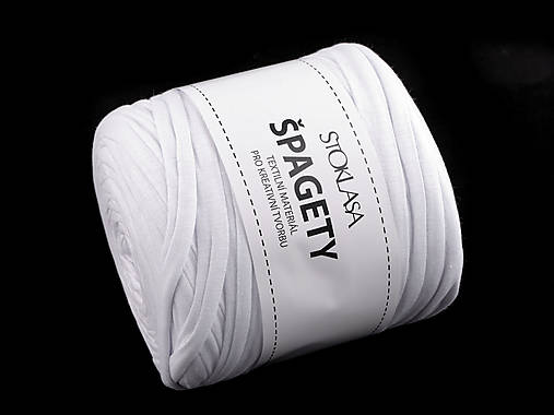 Iný materiál - Špagety / priadza -  zn. STOKLASA - biela - 18043290_