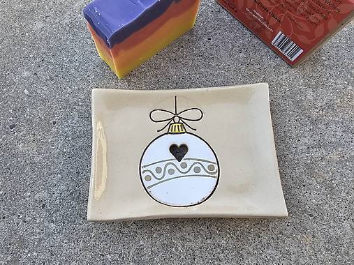 Nádoby - Vianočná mydlovnička Guľa zlato - 18045044_