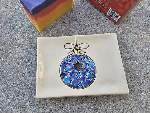 Nádoby - Vianočná mydlovnička Guľa hviezdičky - 18045062_