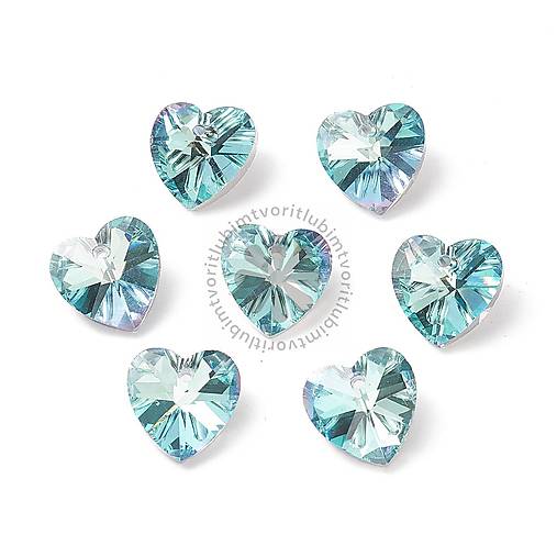 Korálky - (2707) Brúsené srdiečko, 14 mm - 1 ks - 18044941_