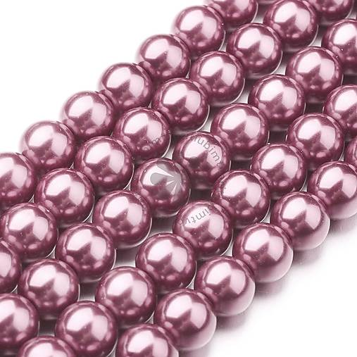 Korálky - (2002) Sklenené perly, 8 mm - 10 ks - 18045019_