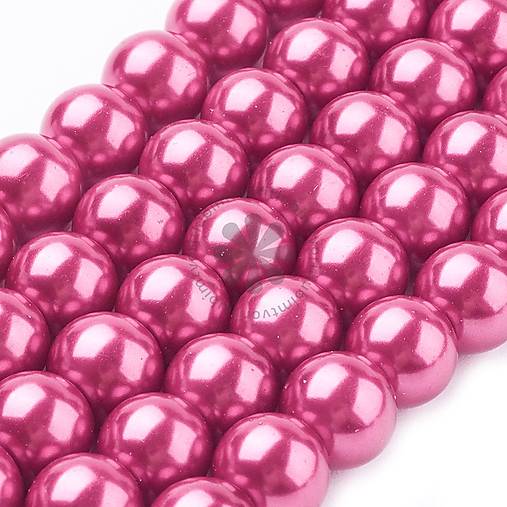 Korálky - (4913) Sklenené perly, 8 mm - 10 ks - 18045020_