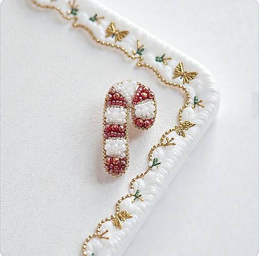 Brošne - Brošňa VIANOČNÁ LÍZANKA - 18045395_