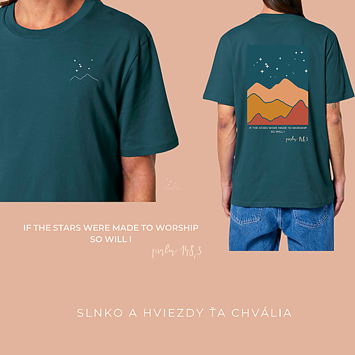 SLNKO A HVIEZDY ŤA CHVÁLIA (hviezdy) - unisex tričko