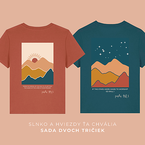 KOLEKCIA SLNKO A HVIEZDY (SADA DVOCH TRIČIEK)