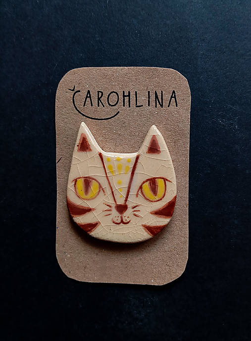 Brošne - Brošňa mačka Amélia - 18044657_