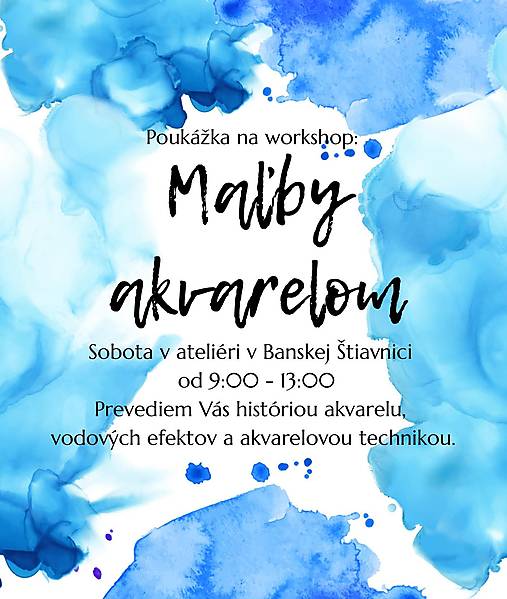 Grafika - Darčeková poukážka maľba akvarelom... - 18048274_