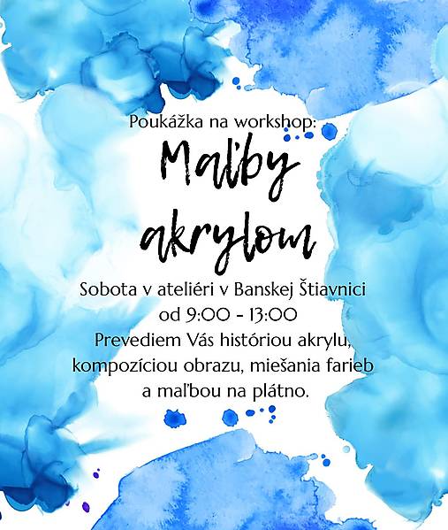 Obrazy - Darčeková poukážka maľba akrylom... - 18048283_